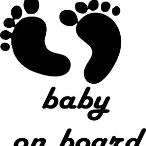 Autocolant auto- babe la bord